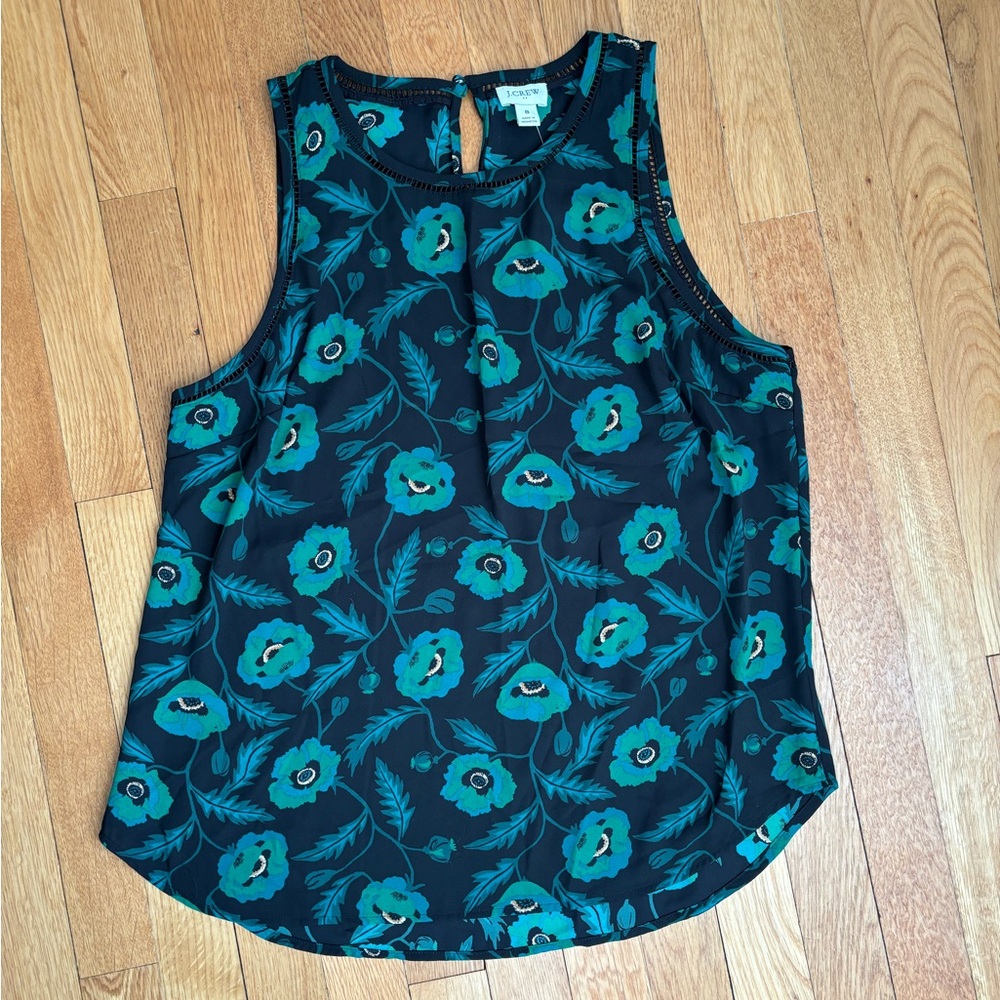 NWT! J.Crew Scoopneck Satin Tank Top